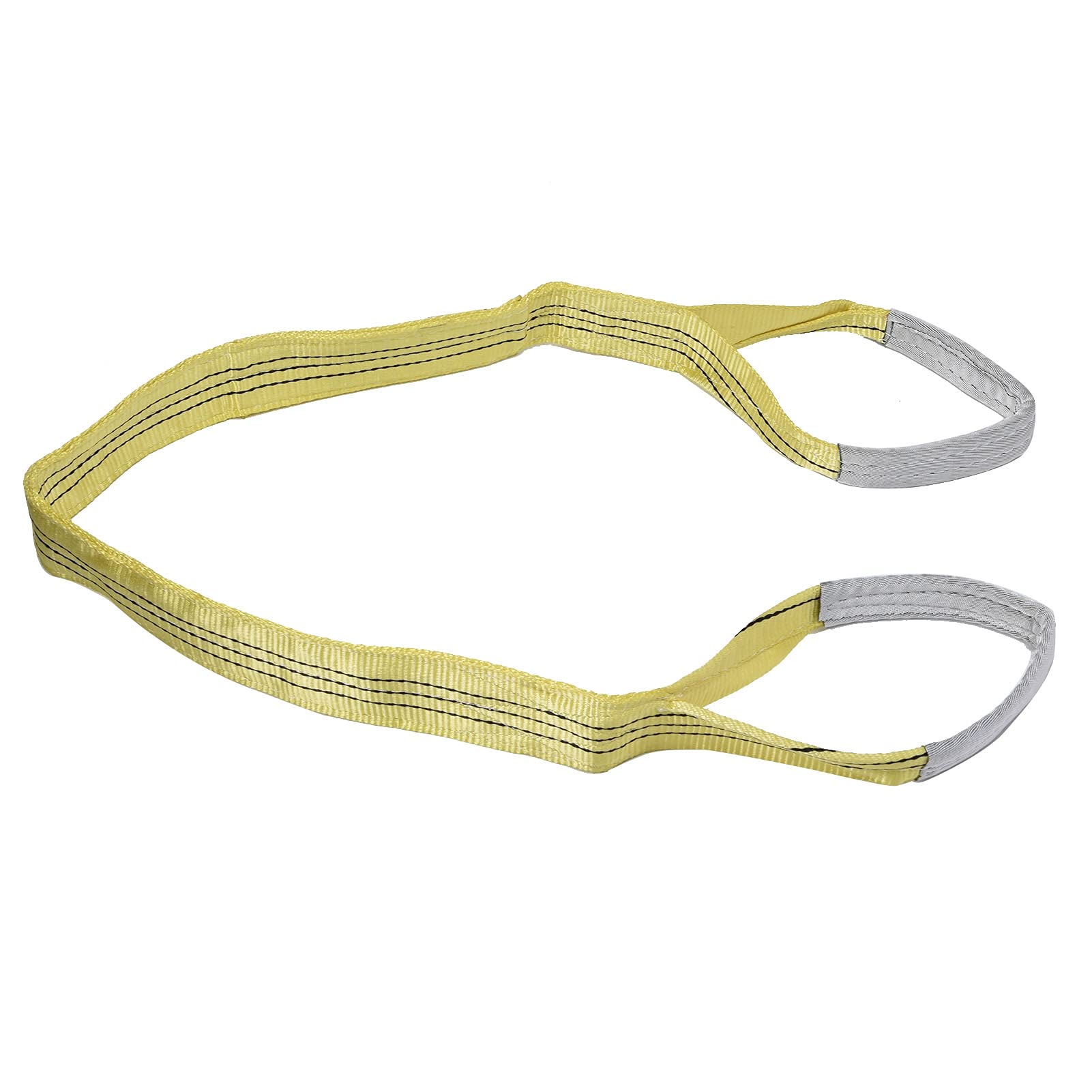 Elingues Textile Charge Lot De 6 Sangles Rondes Levage EN 1492-2 - 1T, 2T, 3T - Longueurs 1m, 2m, 3m - Code Couleur Capacité Boucles Levage Textile