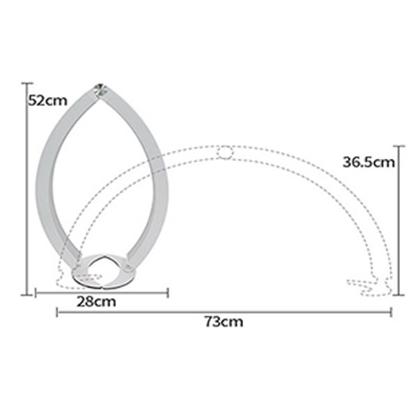 Luz da lua para mesa de unhas com suporte de telefone, lâmpada de tecnologia de unhas de 29 polegadas, lâmpada de mesa de unhas com controlador de fio - 2