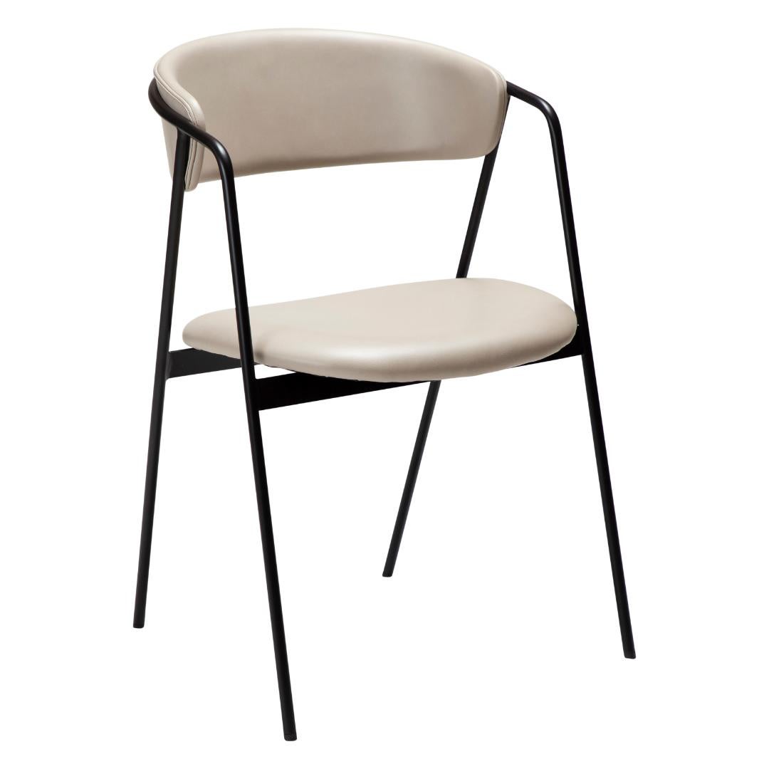 Swell Dan-Form krzesło stołowe z podłokietnikami PU skóra sztuczna jasnobrązowy.