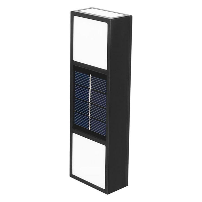 Zewnętrzna lampa ścienna zasilana energią słoneczną, solarna lampa ogrodowa nocna, energooszczędna i bezpieczna, opakowanie 2 szt.