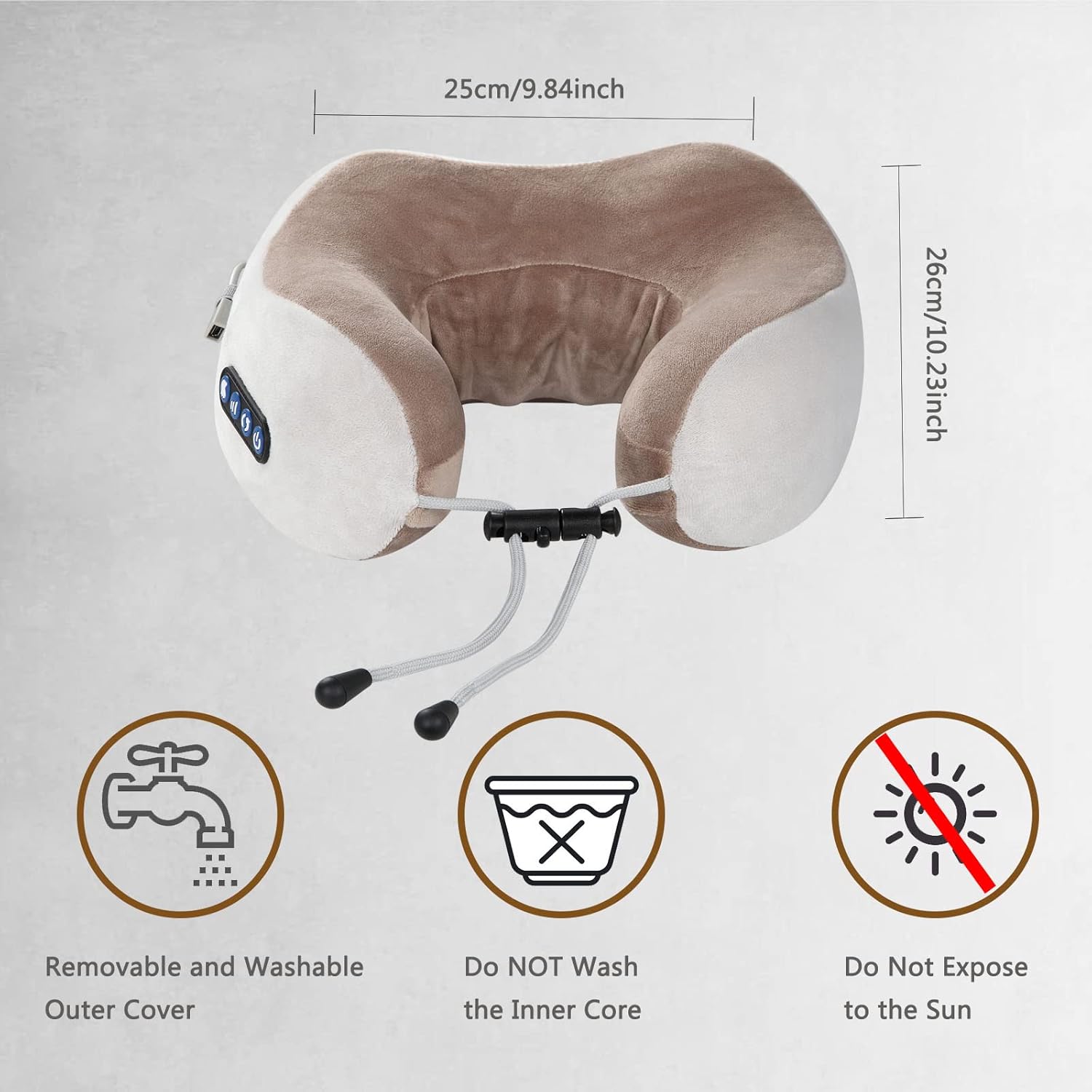 Masseur Cervical et Cou, Appareil Massage de Cervicales, Masseur Électrique Oreiller de Nuque sans fil Massant à Shiatsu, Coussin de Massage - 6