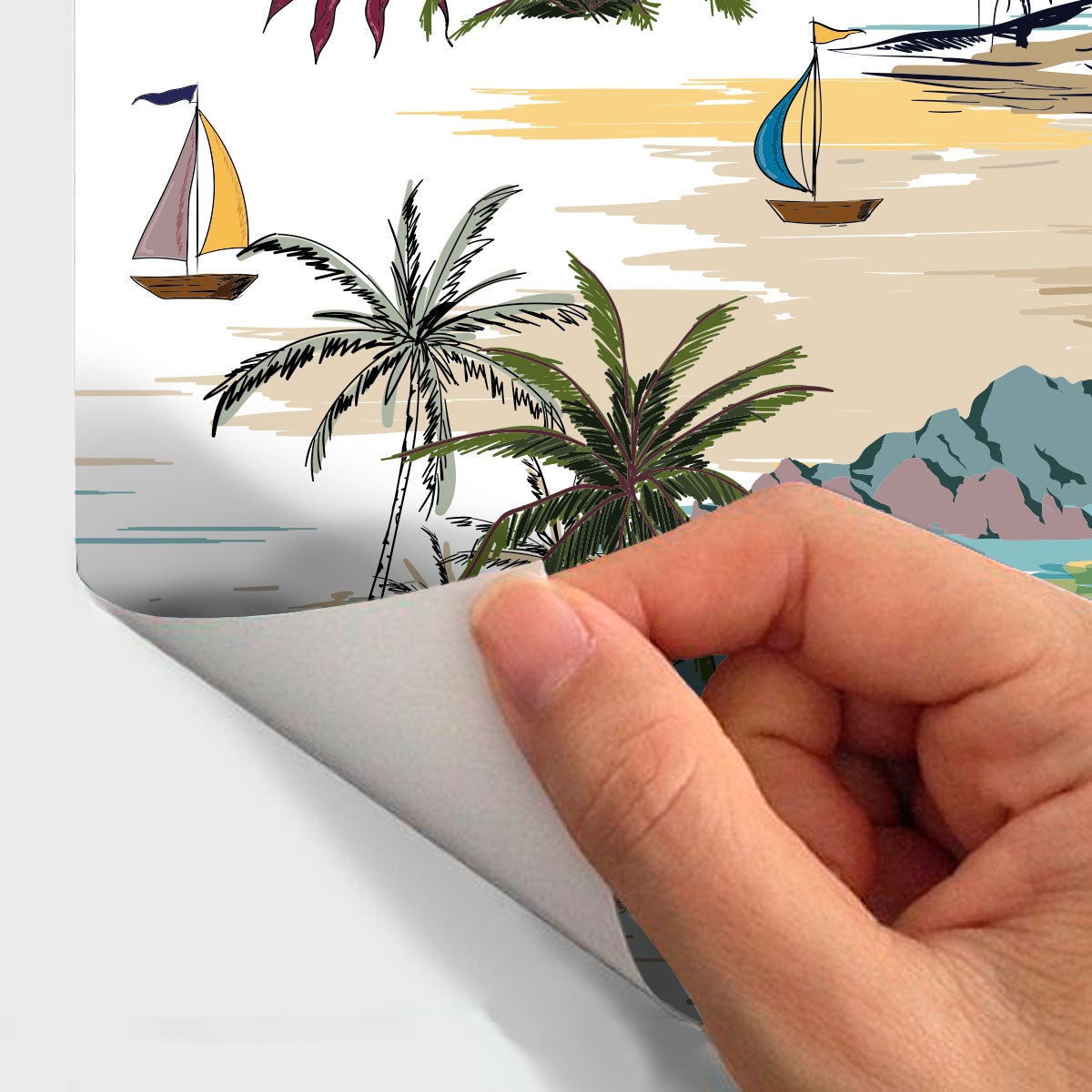 Adesivo arazzo tropicale San Luis - Sticker adesivo - adesivi murali - 60x60cm - 4