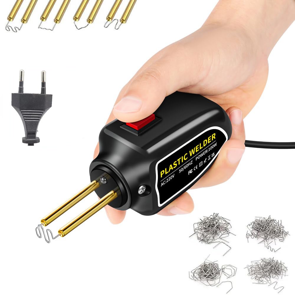 Mini spawarka do plastiku 100 W, z 200 zszywkami na gorąco, zestaw do naprawy zderzaków, spawarka do plastiku, pistolet do naprawy zderzaków