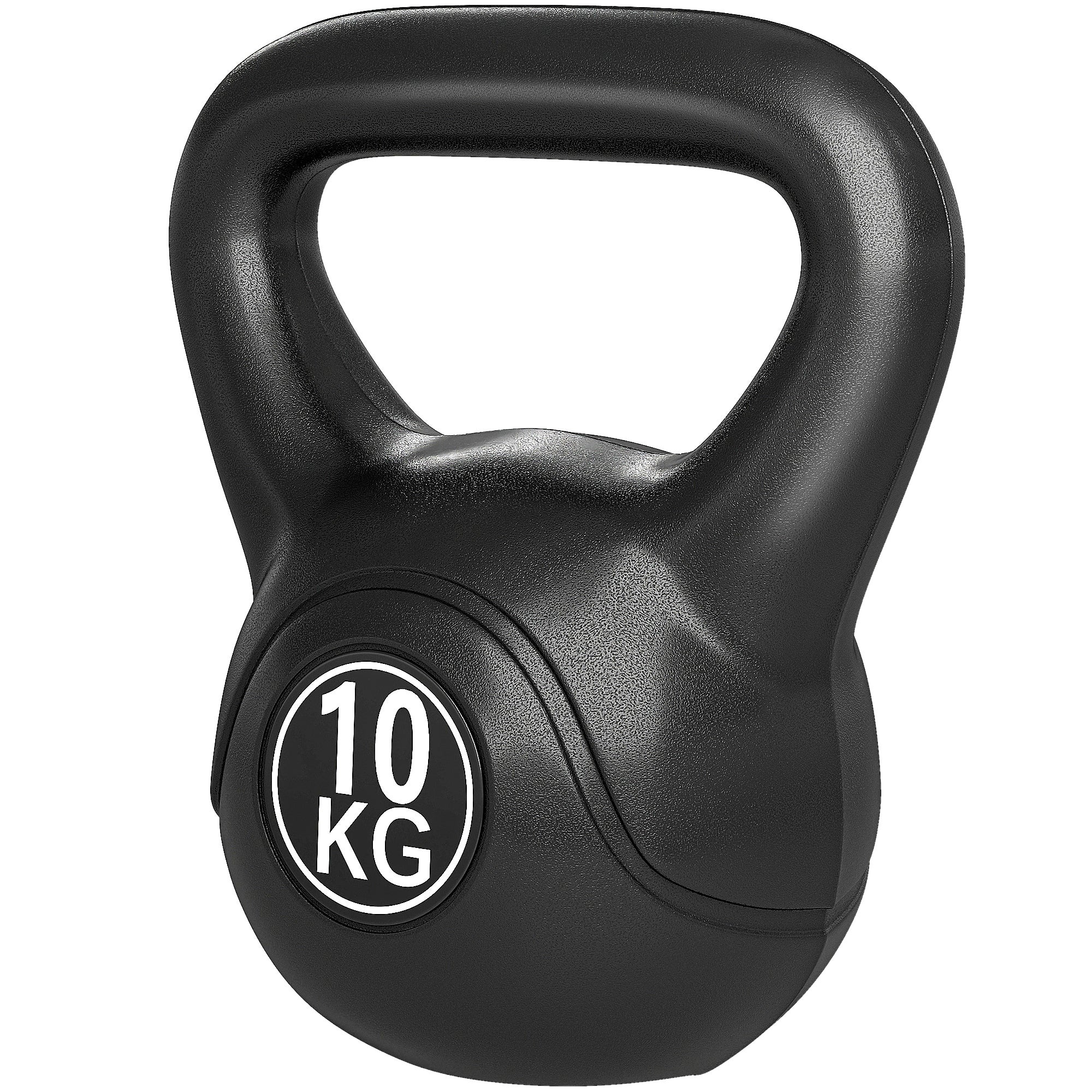 Kettlebell10kg esporte base placa punho 25x19x28cm home gym ginásio - 2