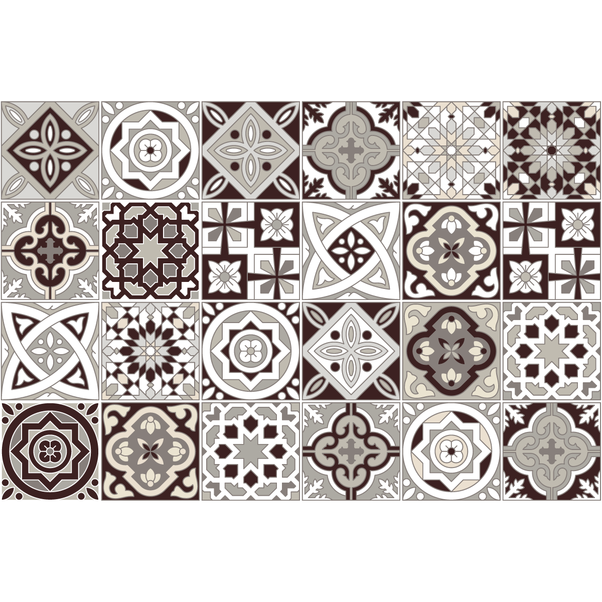 24 adesivi piastrelle di cemento Amazonas - Sticker adesivo - adesivi murali - 24stickers20x20cm - 2