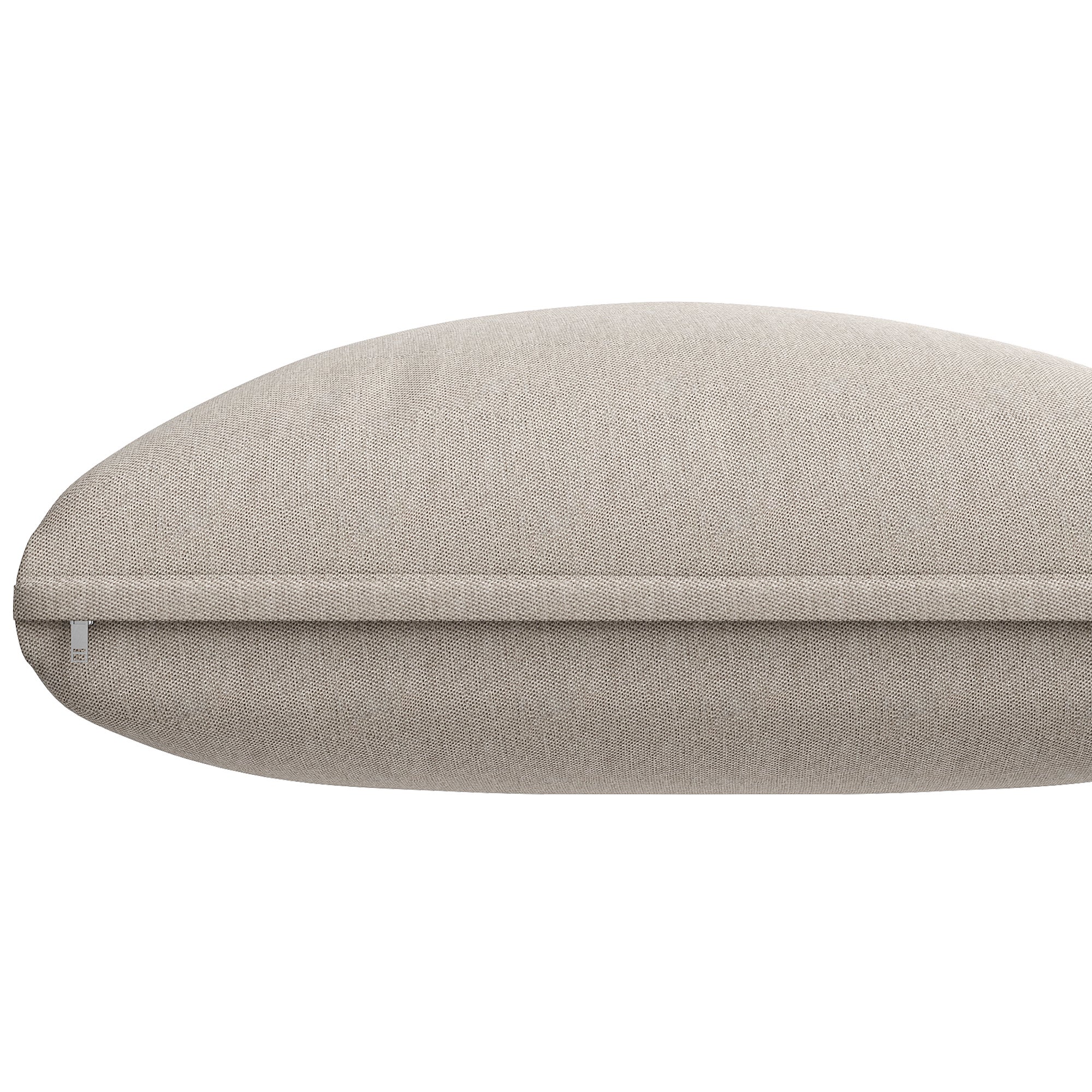 Canapé de jardin en forme de L, jusqu'à 8 personnes, armature en fer avec revêtement, résistant aux intempéries, beige - 9