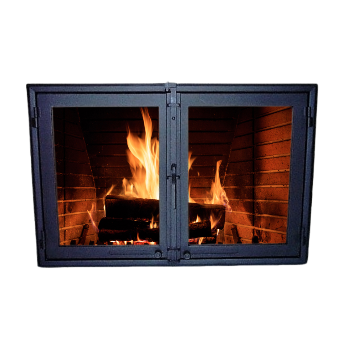 Porte En Acier Sur Mesure Pour Cheminée Ou Poêle - Modèle X6 - Fabrication Polonaise SELLON