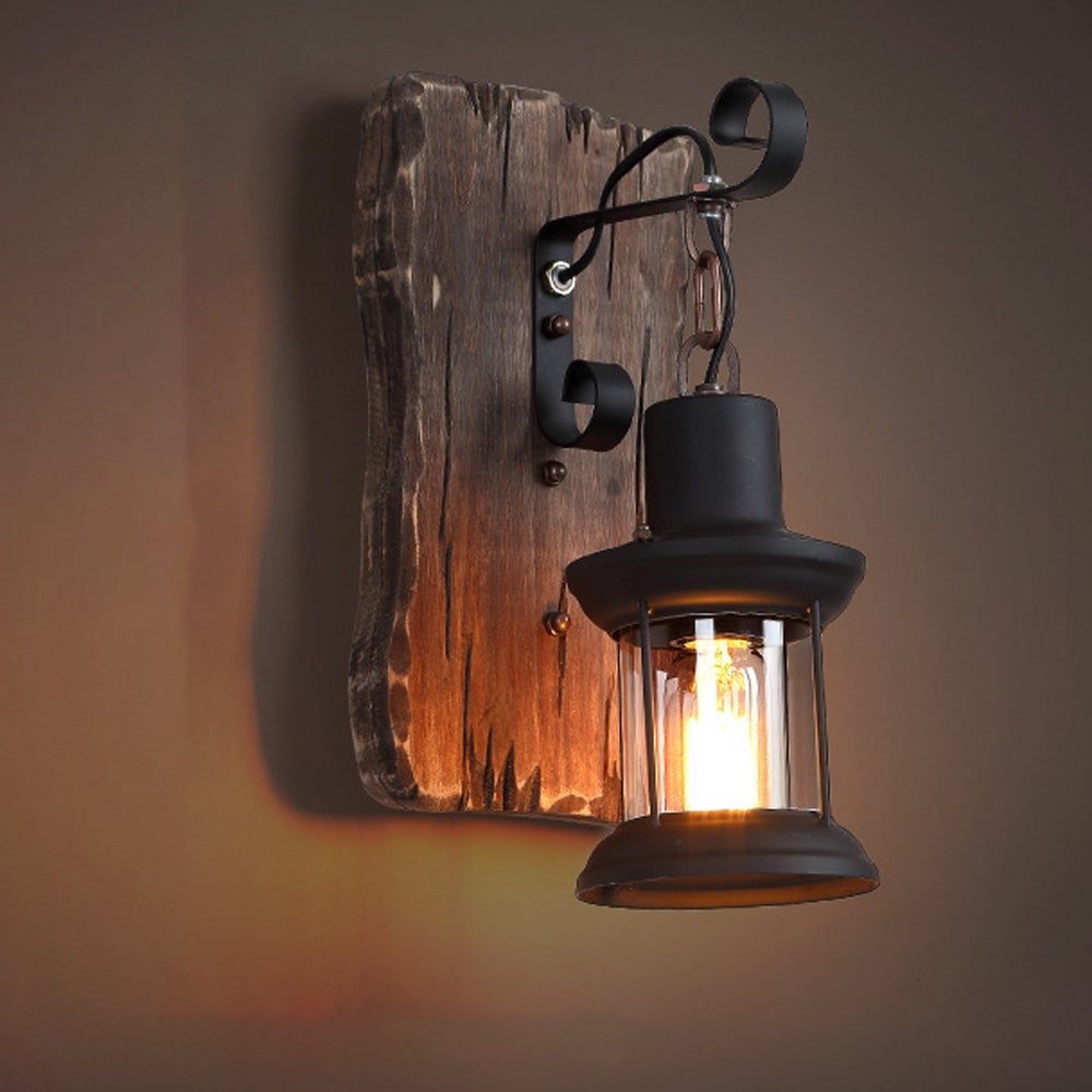 Industrialna lampa ścienna, retro lampa ścienna, lampa do jadalni, kawiarnia barowa, oświetlenie korytarza, nostalgiczna lampa z żarówką LED