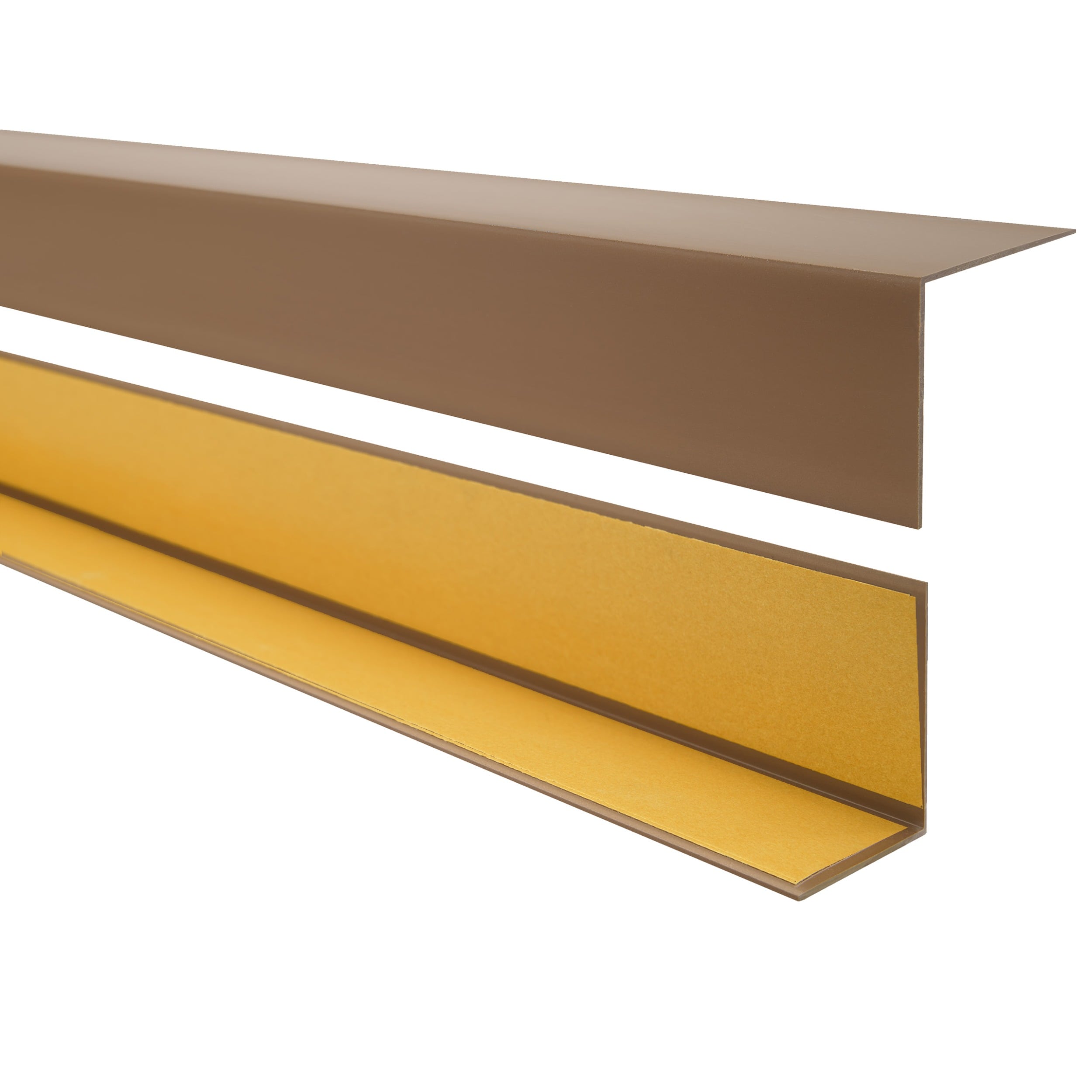 Kątownik twardy PCV 35x35 mm - samoprzylepny ozdobny profil kątowy, narożnik - 150 cm, brązowy
