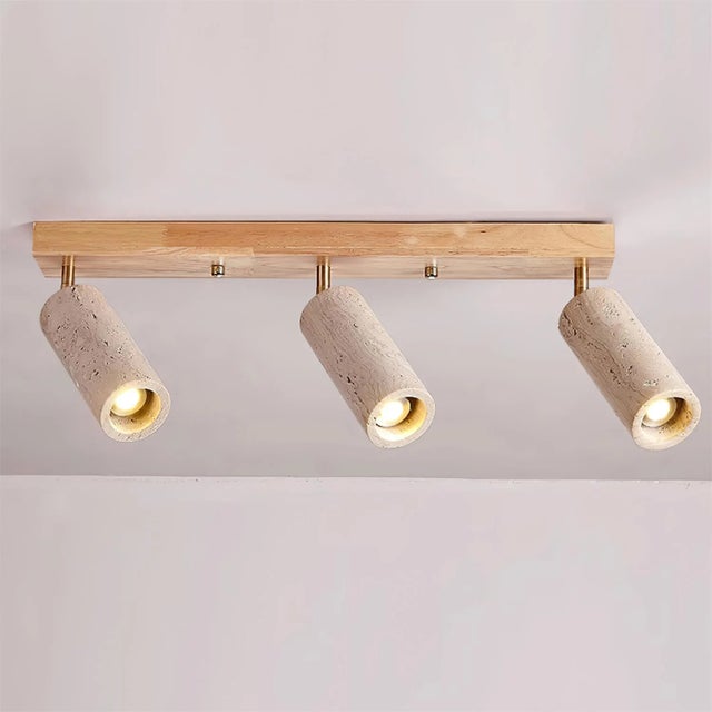 3-głowicowa lampa sufitowa, kinkiet LED w stylu vintage, obrotowy reflektor sufitowy, oświetlenie szynowe z kamienia, naturalne światło 4500 K