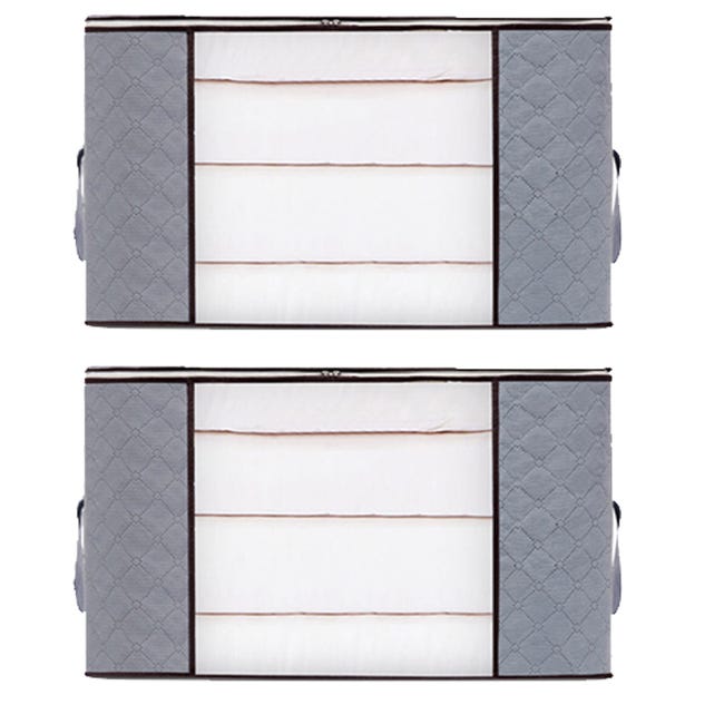 Fentar 2Pcs Grand Sac de Rangement, Housse de Rangement de 105L avec Double Zip, Sac Demenagement Grand Format Étanche, Sac Rangement Vetement, Sac Rangement Couette, Sac de Transport Durable Fentar 2Pcs Grand Sac de Rangement, Housse de Rangement de 105L avec Double Zip, Sac Demenagement Grand Format Étanche, Sac Rangement Vetement, Sac Rangement Couette, Sac de Transport Durable