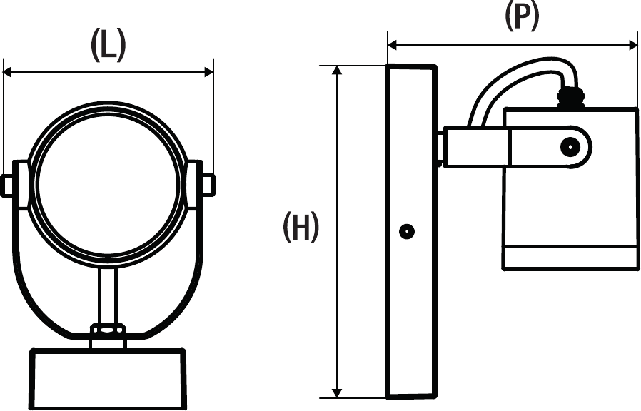 Lampada da parete per esterni SPOTY GU10/35Wmax/Antracite - 5