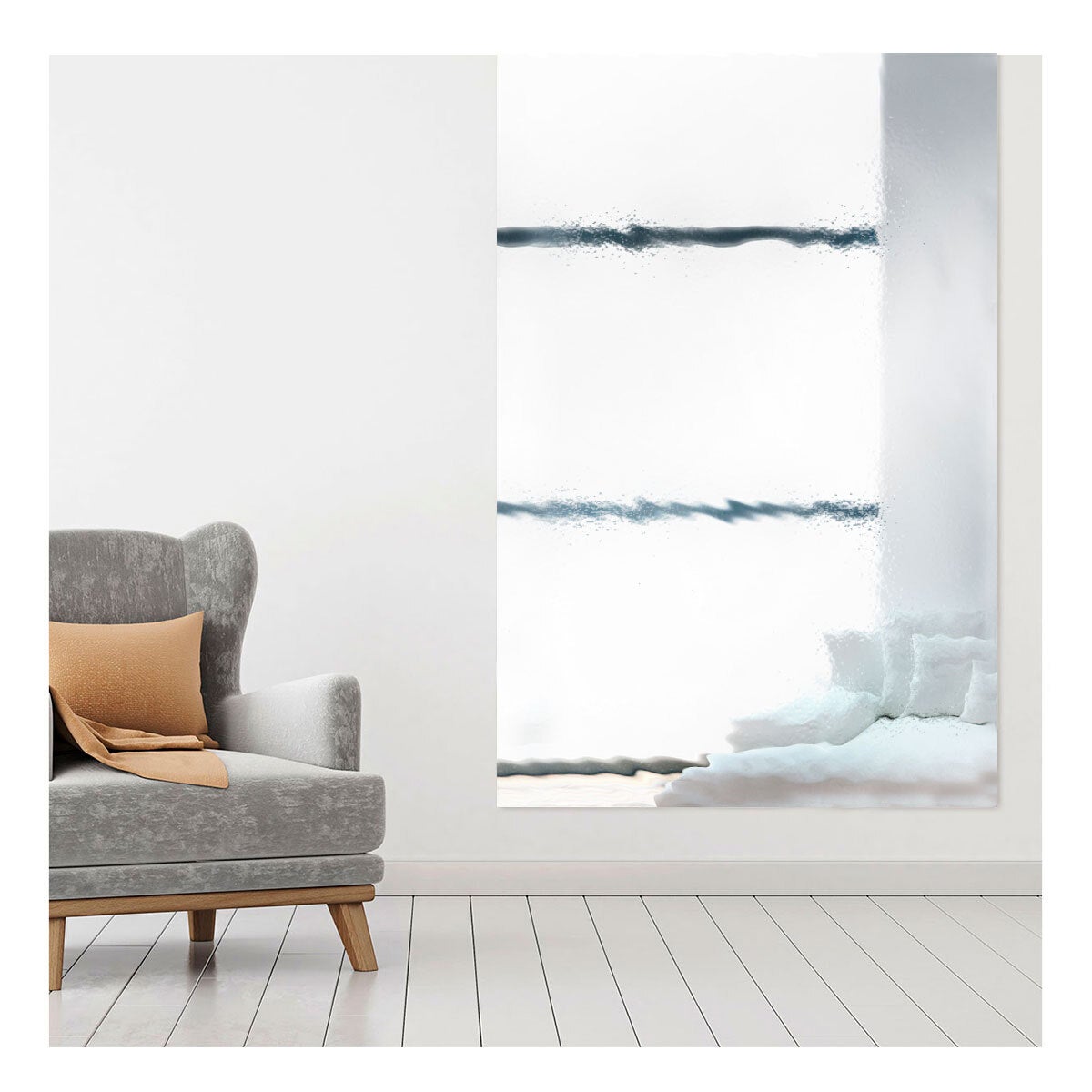 Sticker miroir géant 100x60 cm Autocollants stickers adhésifs effet