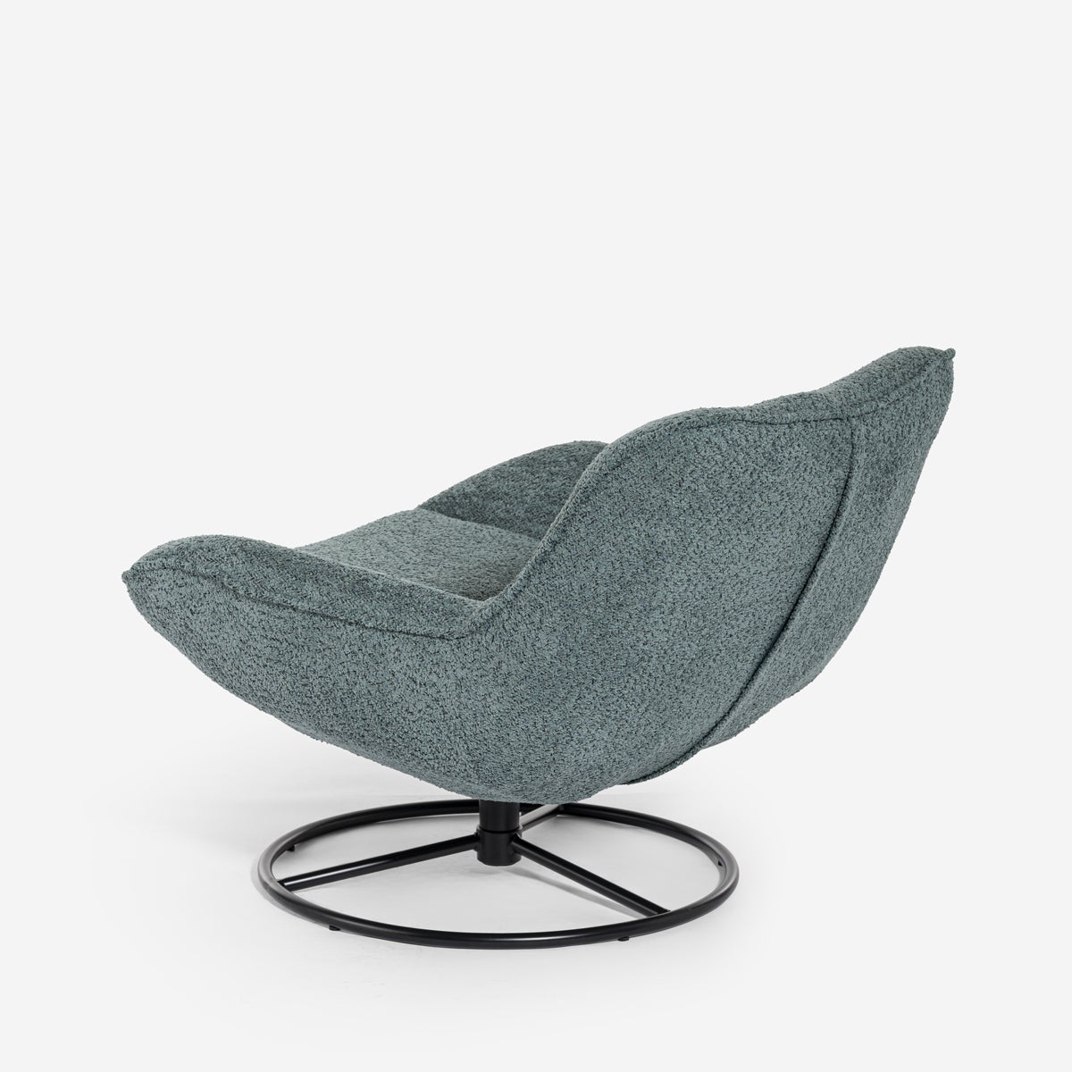 Fauteuil de bureau moderne pivotant en tissu bouclé Konn - 5