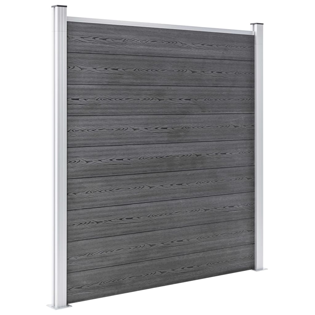 Clôture de jardin WPC grise 1045x186 cm - COMFORTXL - 4