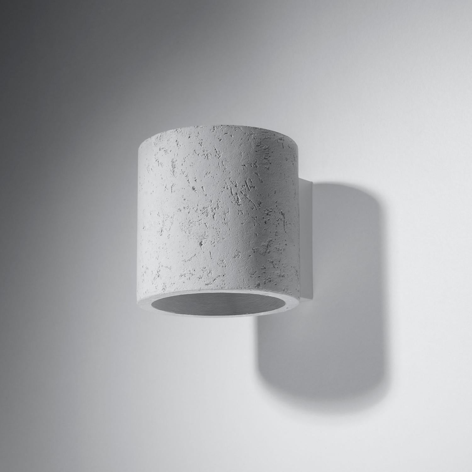 Kinkiet ścienny Orbis szary 1xG9x40W wym: 12 x 10 x 10 cm beton architektoniczny IP20 Sollux Lighting