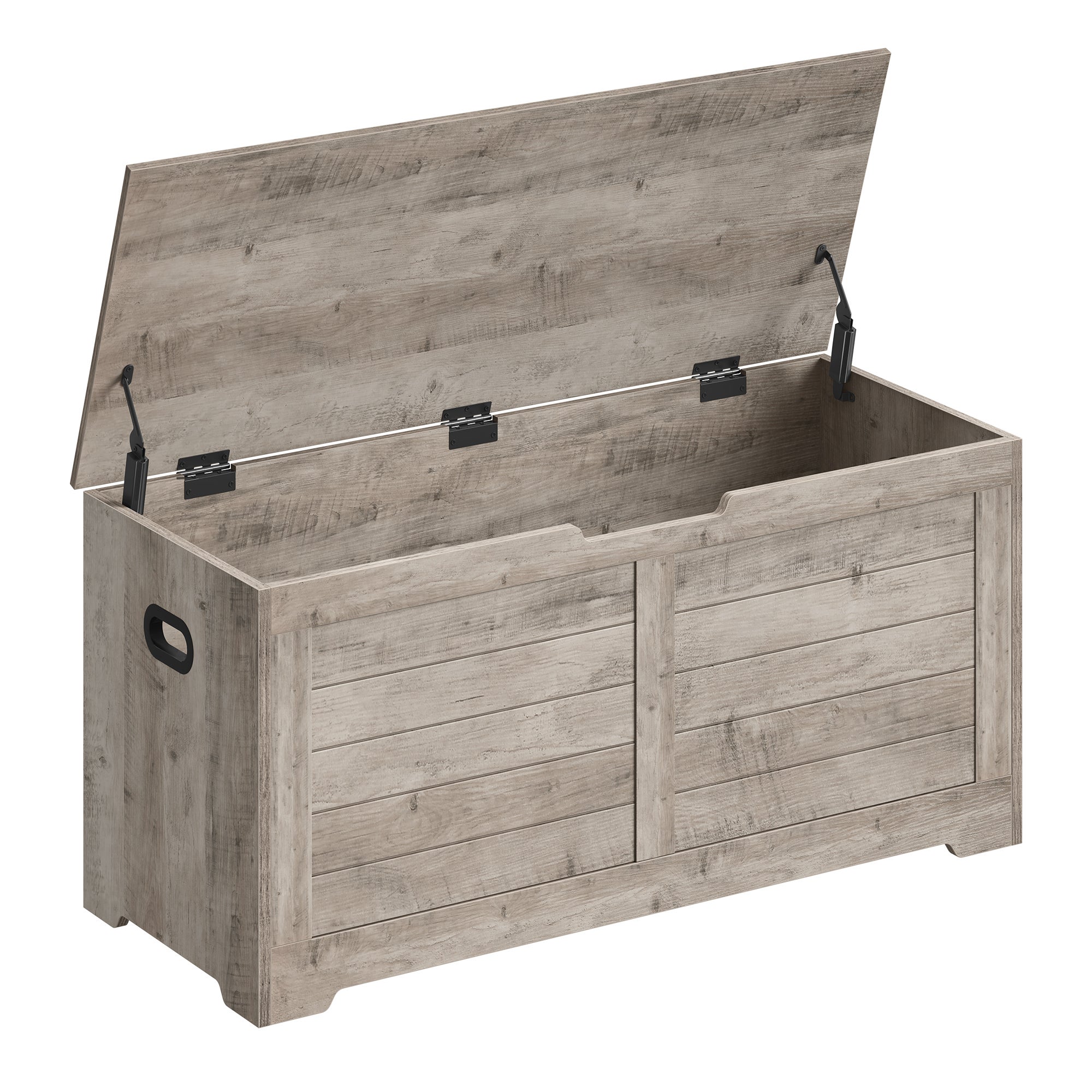 Coffre de rangement 40L gris chiné main image 1