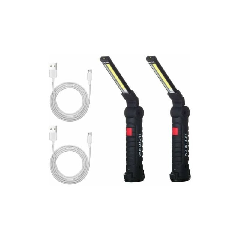 Lampe de Travail Rechargeable, Baladeuse LED Lampe Atelier, 4 Modes