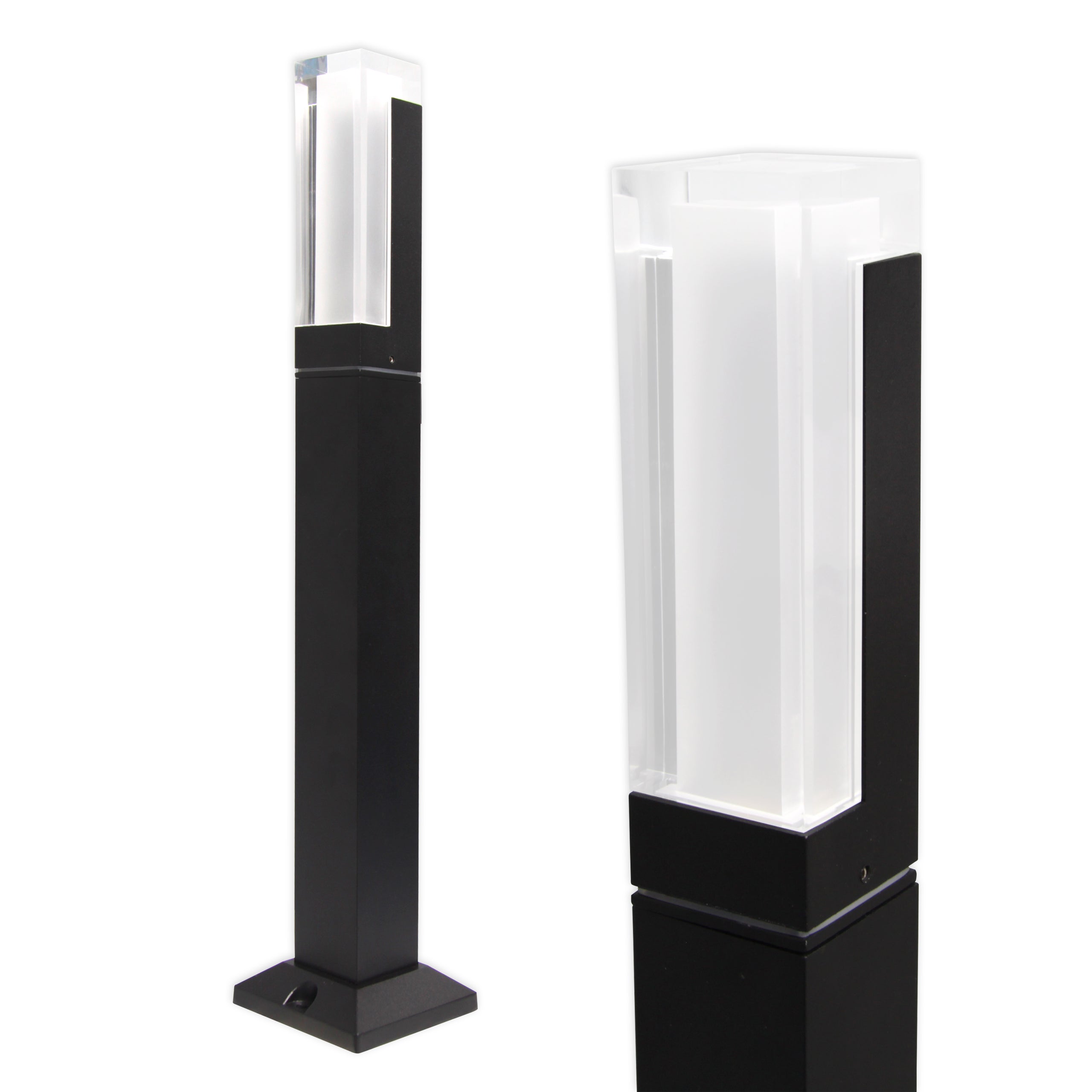 Lampa ogrodowa LED Lora 7W 4500K neutralna biel IP54 50cm słupek latarnia czarna MasterLED