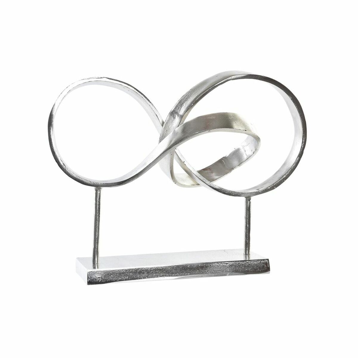 Figura decorativa dkd home decor plateado aluminio (42 x 18 x 33 cm)