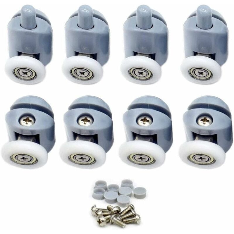 Roulettes De Porte De Douche - Ensemble De 8 Rouleaux De Remplacement De 25 Mm Pour Porte De Douche Coulissante 87344235 Roulettes De Porte De Douche - Ensemble De 8 Rouleaux De Remplacement De 25 Mm Pour Porte De Douche Coulissante 87344235