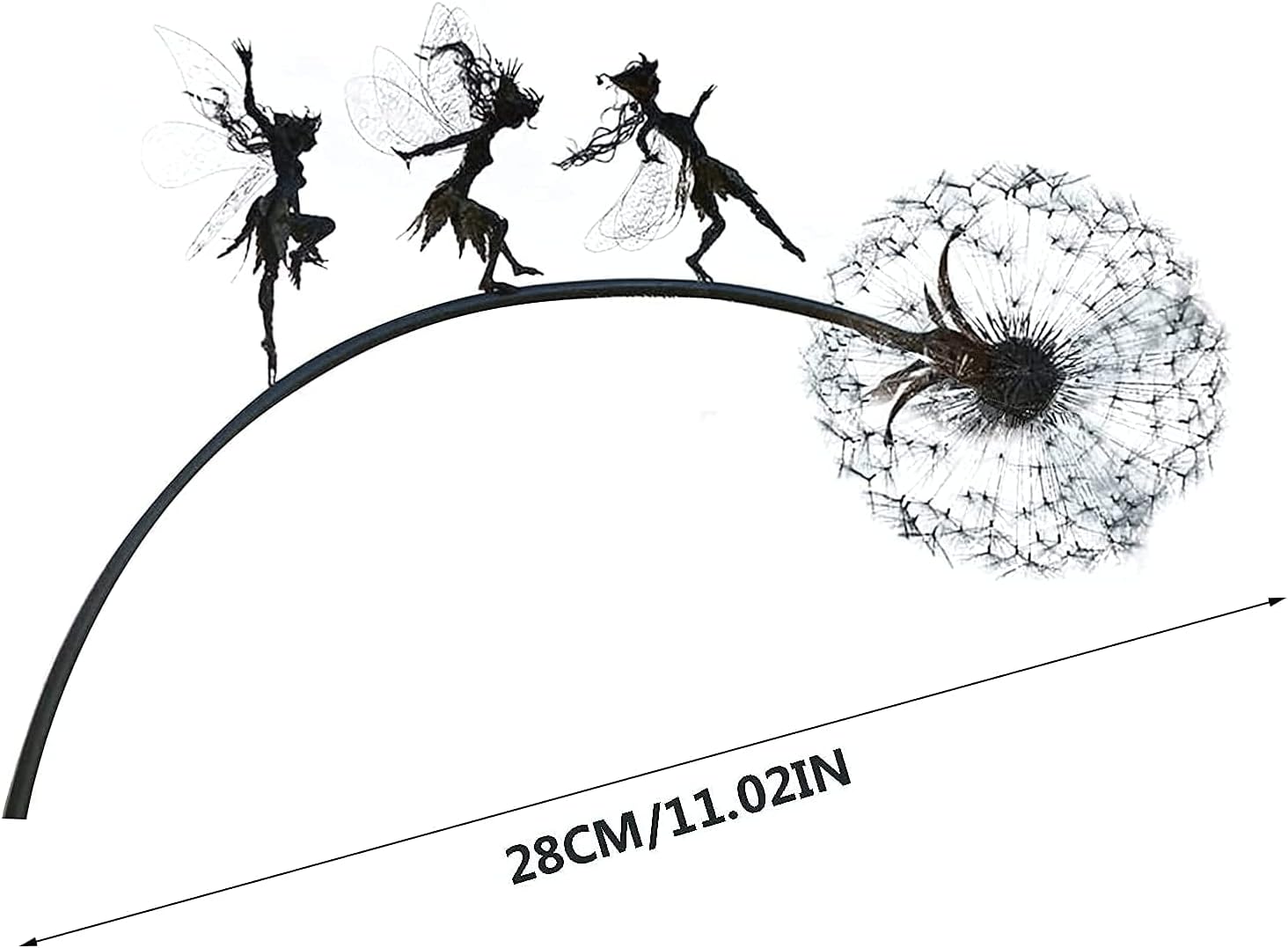 Fées dansant avec des pissenlits, ornements de décoration de terrasse de chemin de pelouse de jardin - 2