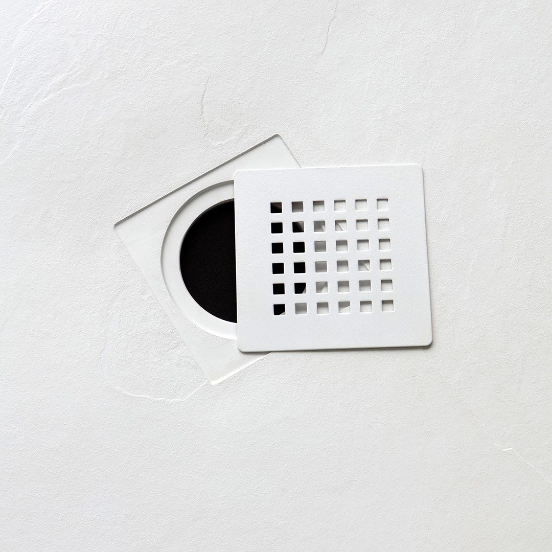 Receveur de douche en résine 70x70 effet pierre blanche | Muse - 7