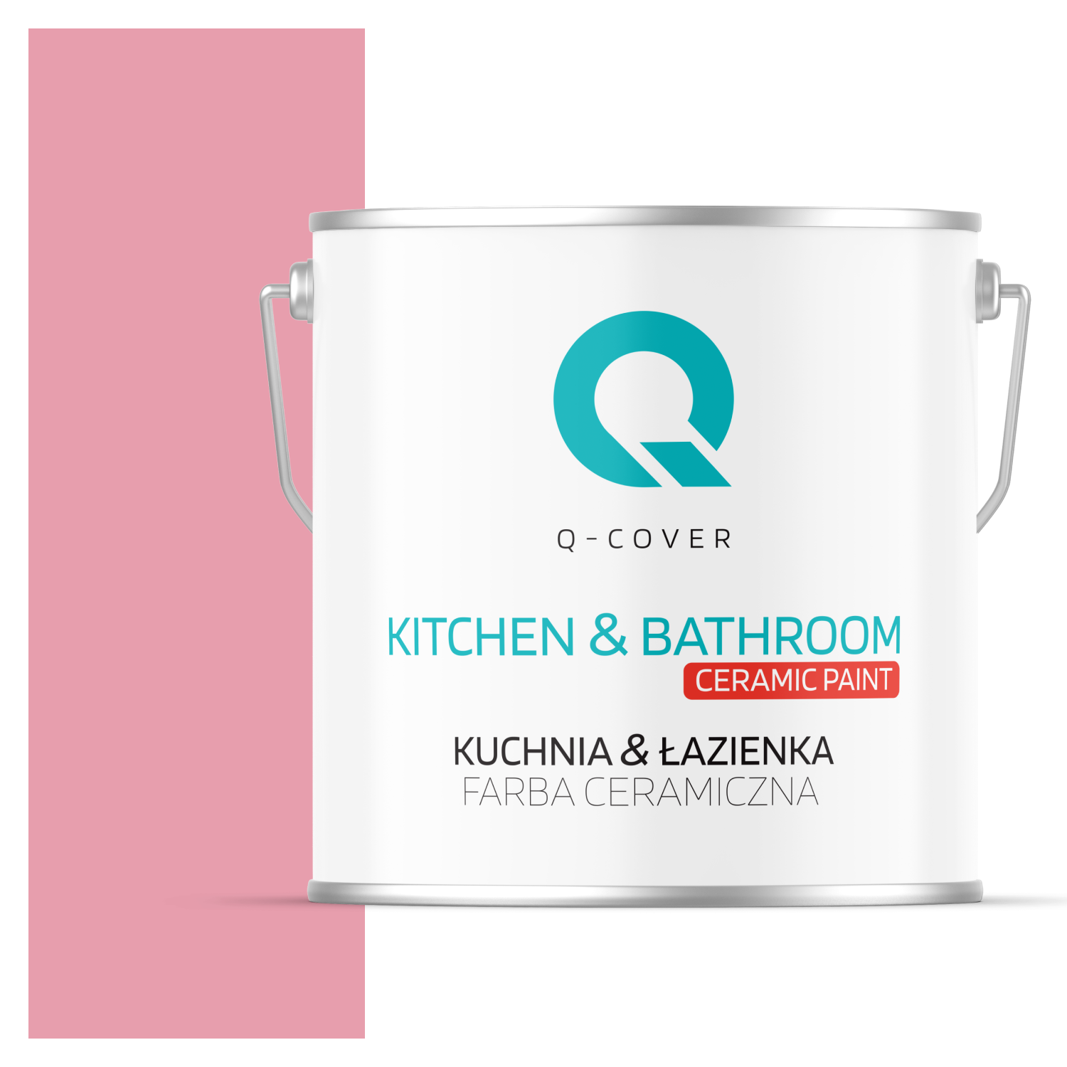 Farba Ceramiczna Kuchnia &amp; Łazienka Q-Cover Różowy H3445 Głęboki Mat 5L