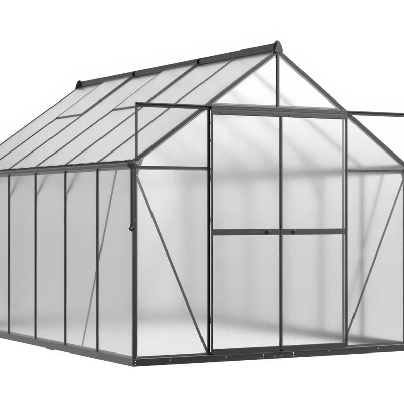 Szklarnia Cultivo z Poliwęglanu 370x244 Ogrodowa Slide-In duża Czarna 1 szt