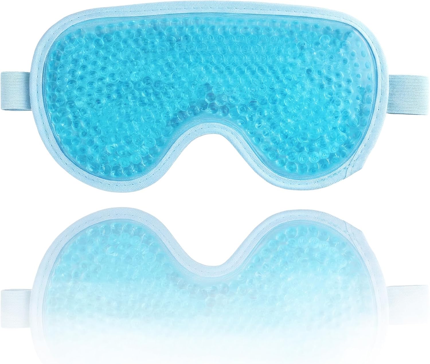 Masque yeux gel, rafraîchissant ajustable, perles gel, fatigue o aire ...