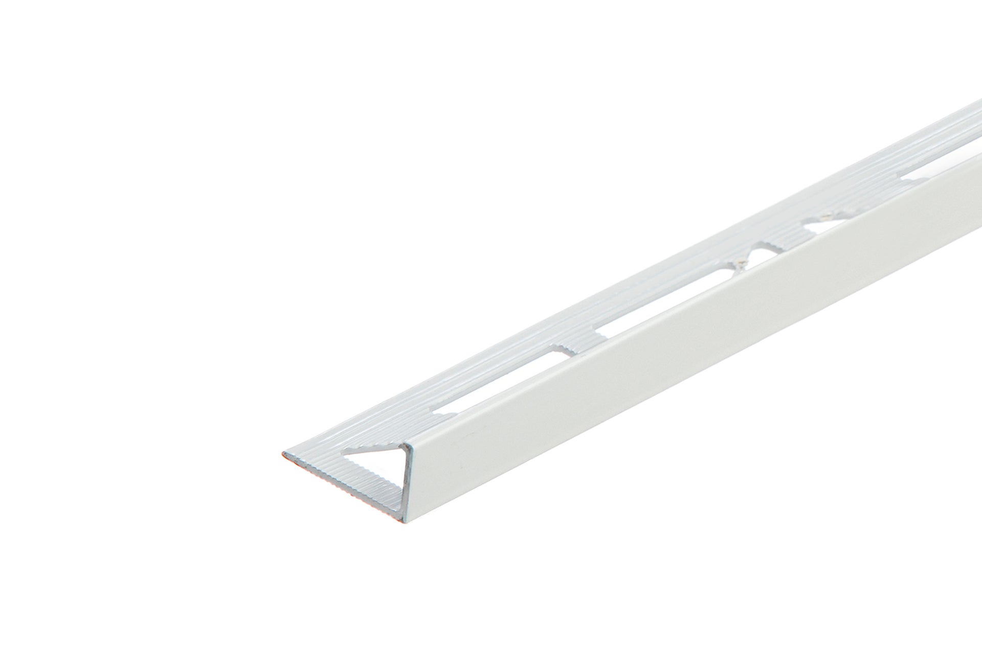 Profil do glazury narożny aluminiowy 8mm Cezar Biały RAL9016 Połysk 2,50m