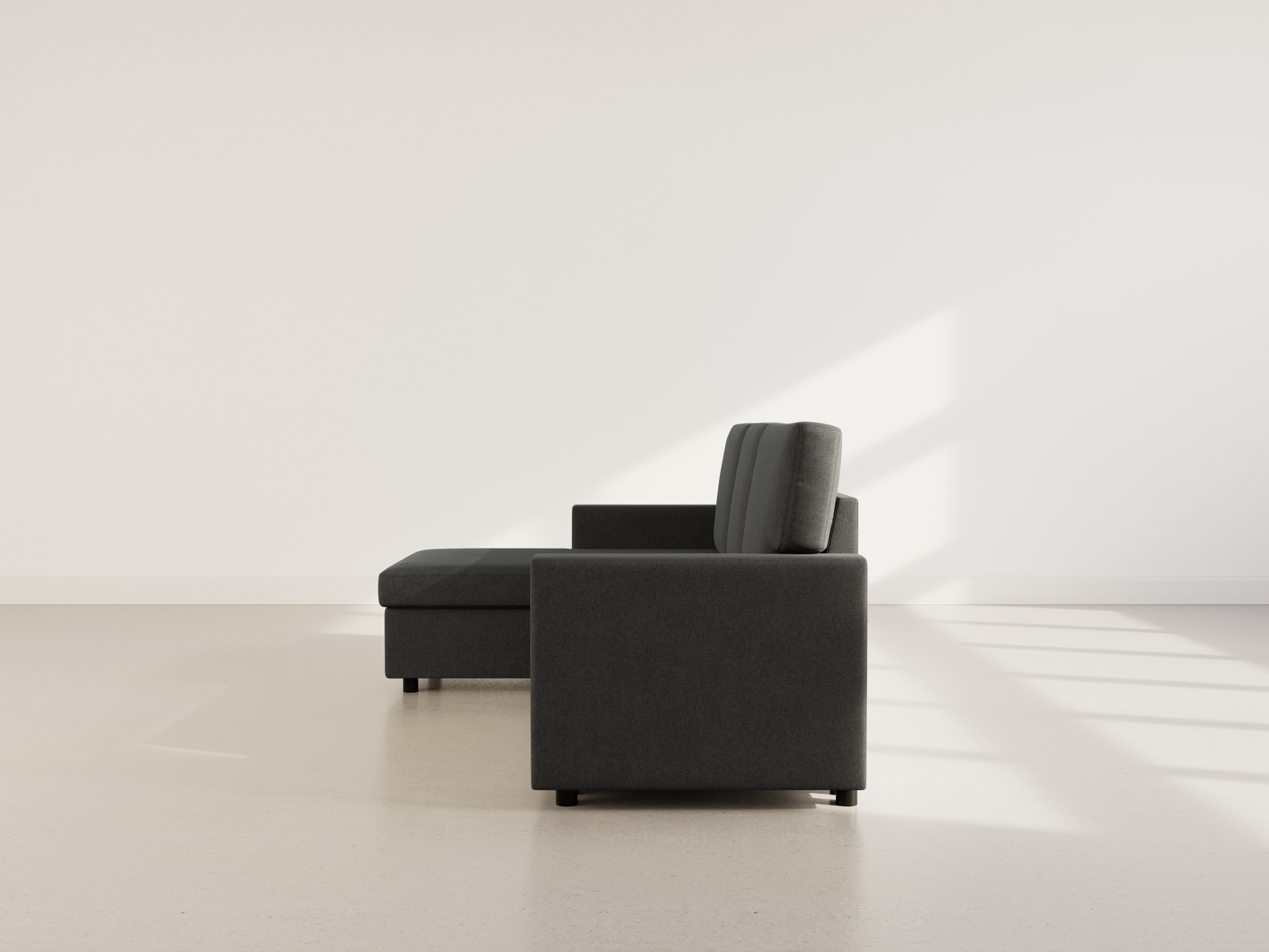 Canapé d'angle réversible convertible 4 places en tissu gris foncé - MEIYA - Best Mobilier - 8