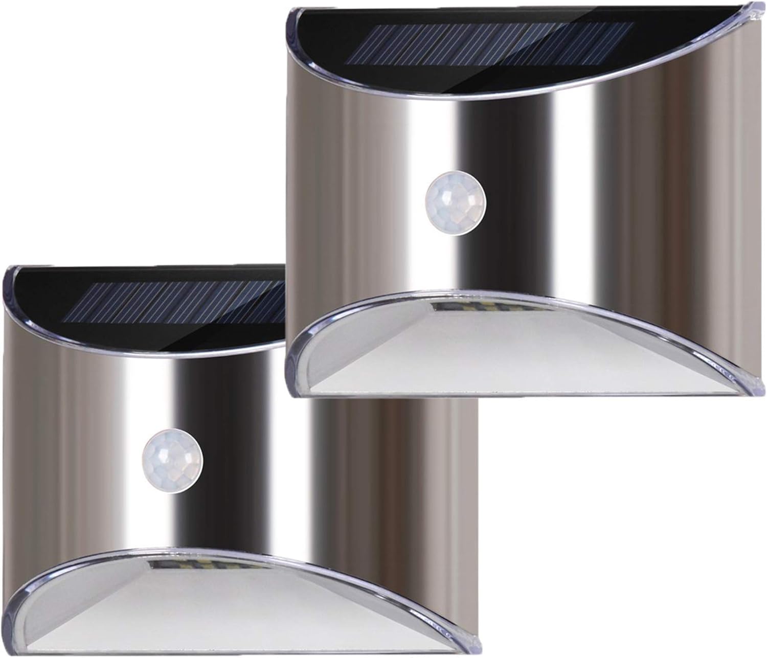 Solarna lampa ścienna LED do ogrodu, patio, ścieżki, ogrodzenia, schodów, wodoodporna, ze stali nierdzewnej, oświetlenie zewnętrzne