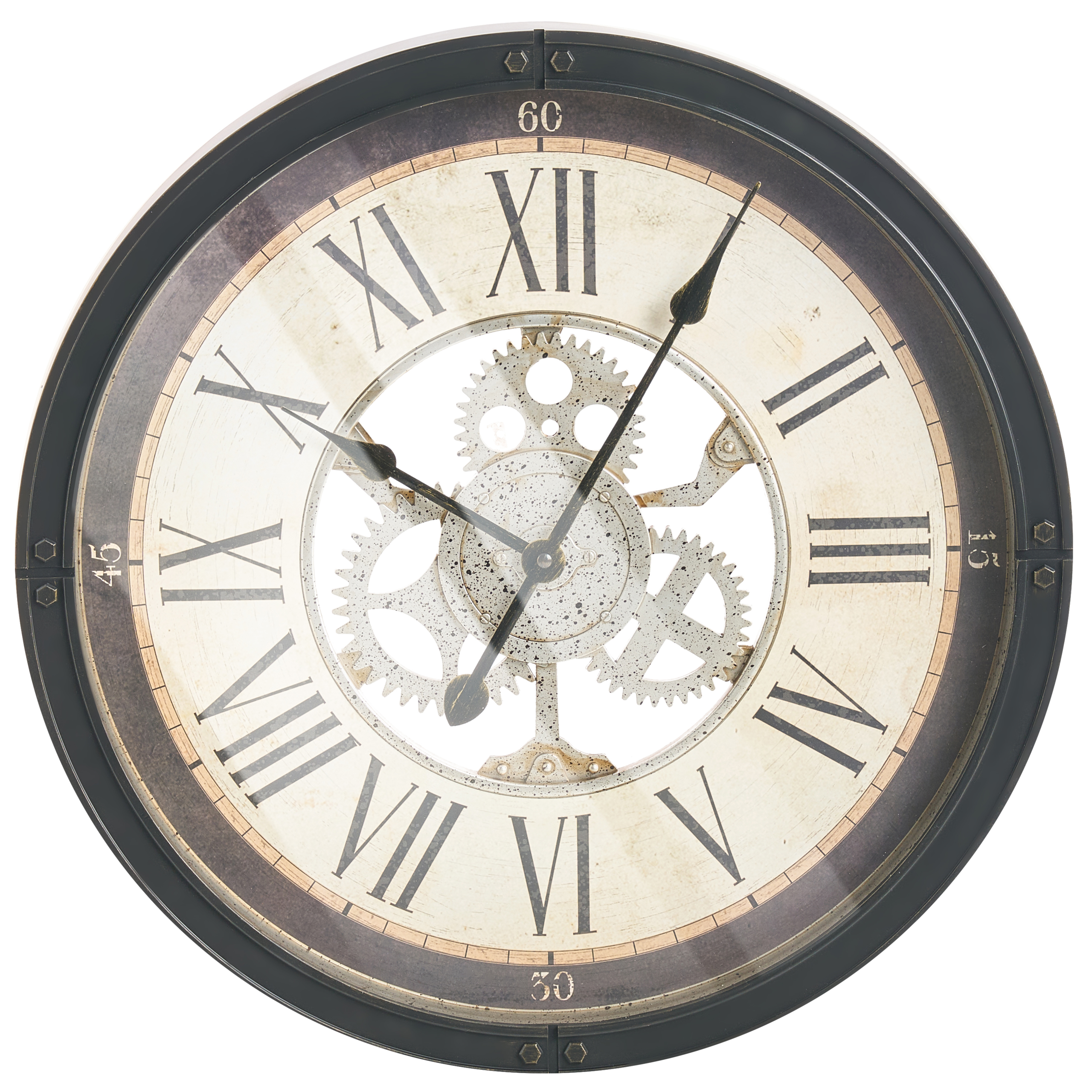 Beliani Reloj De Pared Bornos 50 Cm Negro , Leroy Merlin