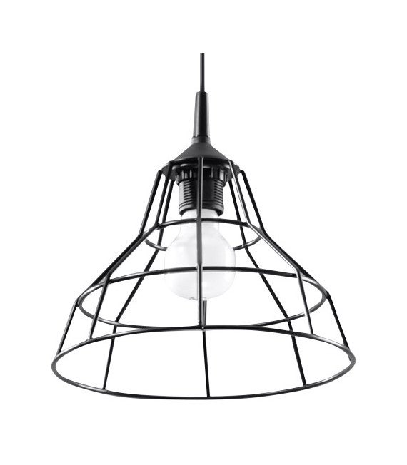 Lampa sufitowa wisząca Anata czarna 1xE27x60W wym: 80 x 25 x 25 cm metal Sollux Lighting