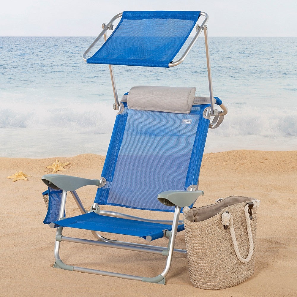 Siège de plage pliable + Housse - Structure Pliable et Confortable