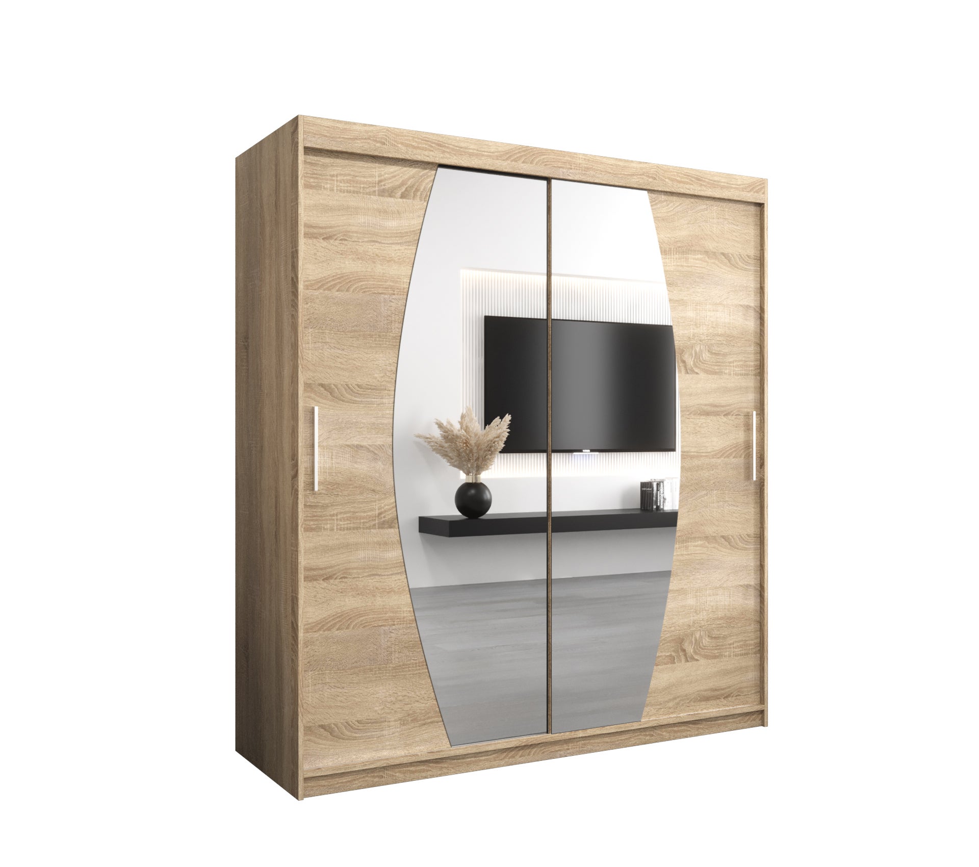 Szafa przesuwna garderoba ELYPSE 180 x 62 x 200 cm Sonoma - Abiks Meble