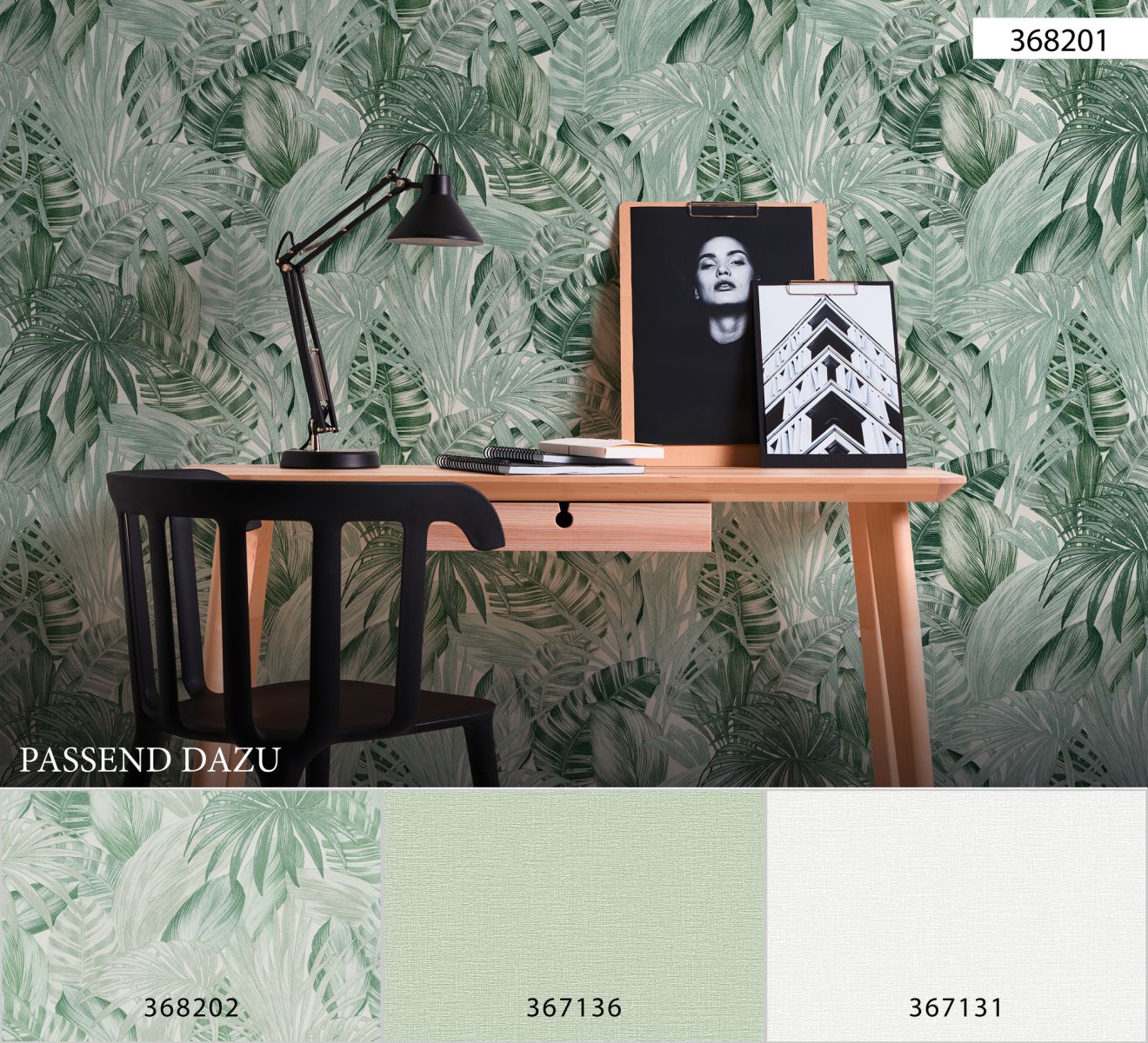 Papel pintado hojas verdes estilo realista Papel pintado dibujos hojas tropicales Papel pintado tropical estilo flora y fauna - 7