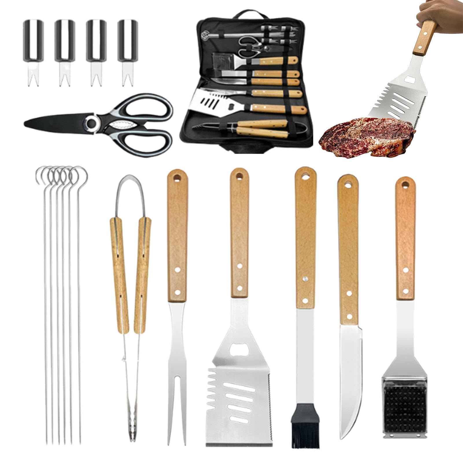 Set Utensili Da Cucina In Acciaio Inox: Spatola E Pinze ReaNea – Lavabile In Lavastoviglie