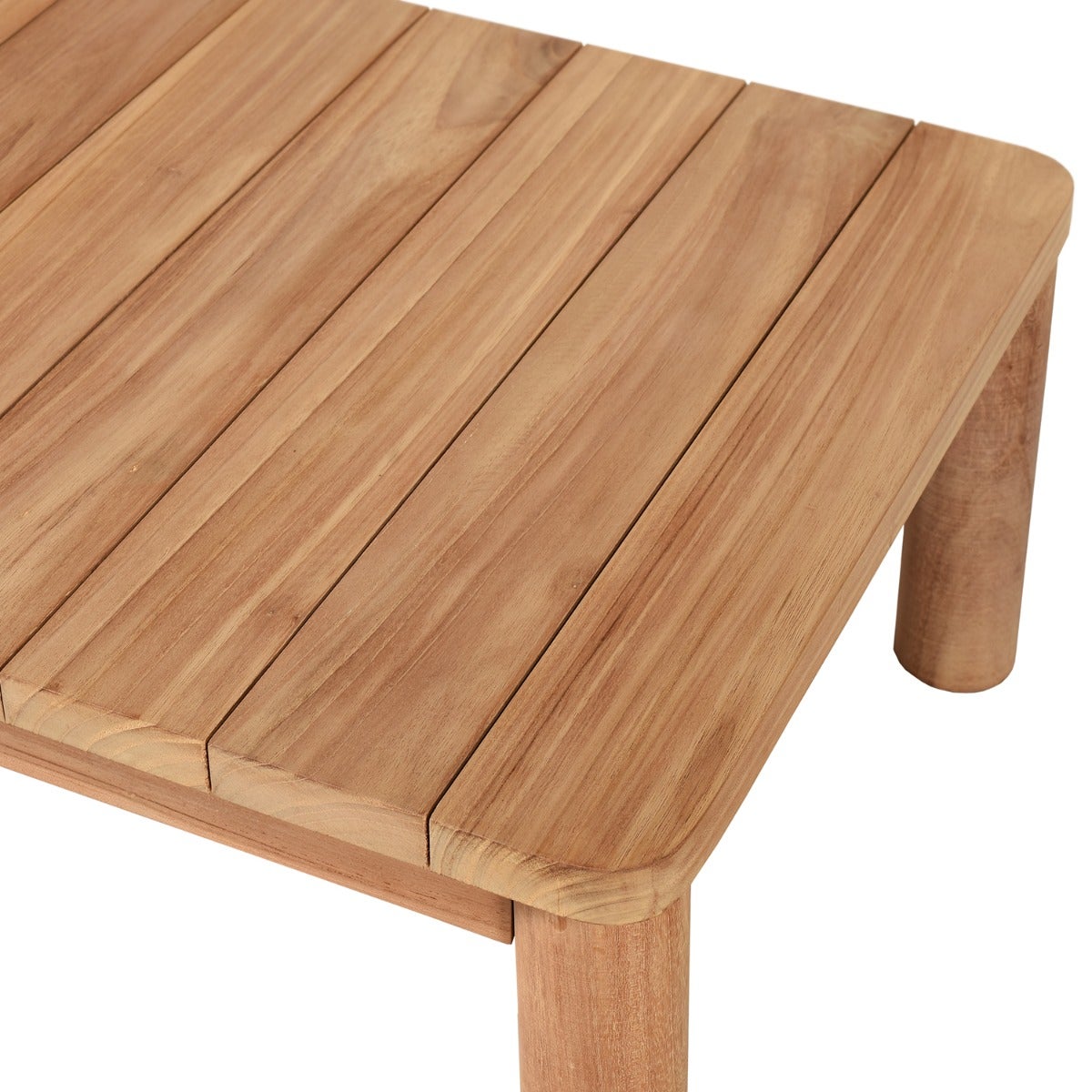 Table basse de jardin rectangulaire en Teck Marron - 5