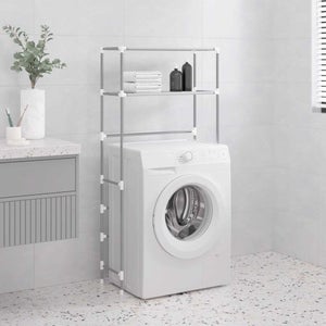 ESRADA Étagère De Rangement Pour Lave-linge Sur Pied, étagère En Métal Extensible Pour Buanderie, 3 Niveaux, Style Minimaliste