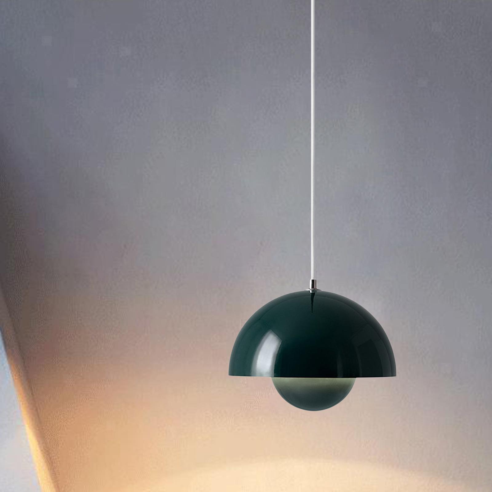 Nowoczesna lampa wisząca LED, lampa wisząca w kształcie pąka kwiatowego do salonu z żarówką, 23 cm, 3000k-6000k, zielona