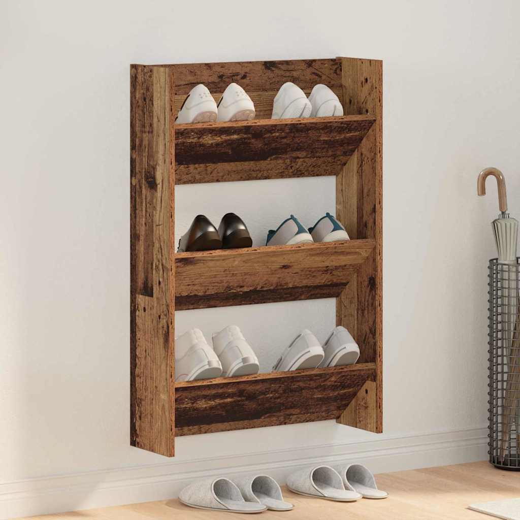 Szafka na buty z półką Stare drewno 60 x 18 x 90 cm vidaXL