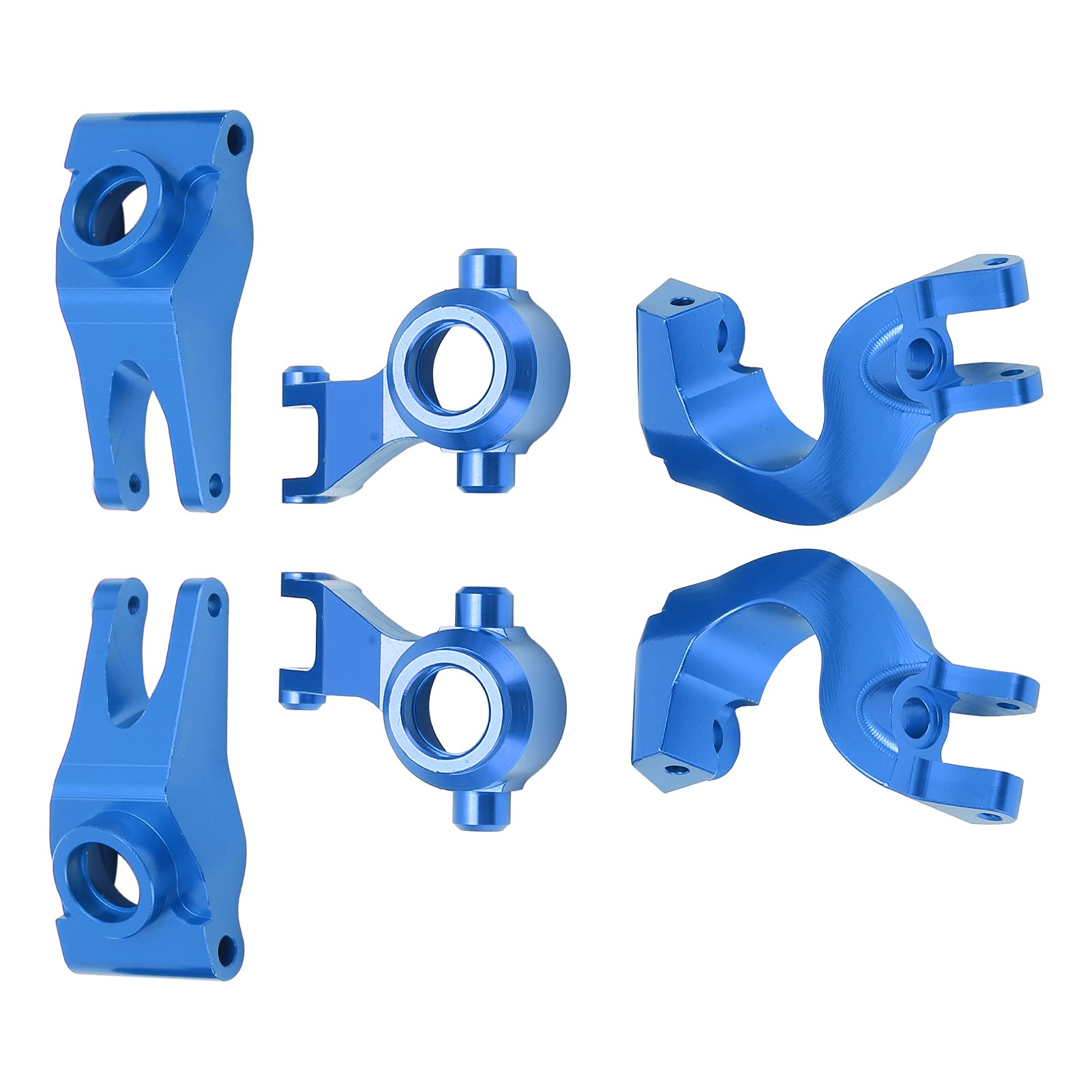 VBESTLIFE Nudillo de Soporte de dirección de Metal, 2 Piezas Aleación de Aluminio Izquierda Derecha RC Coche Repuesto de Repuesto Compatible con 1/14 144001 RC Car(Azul