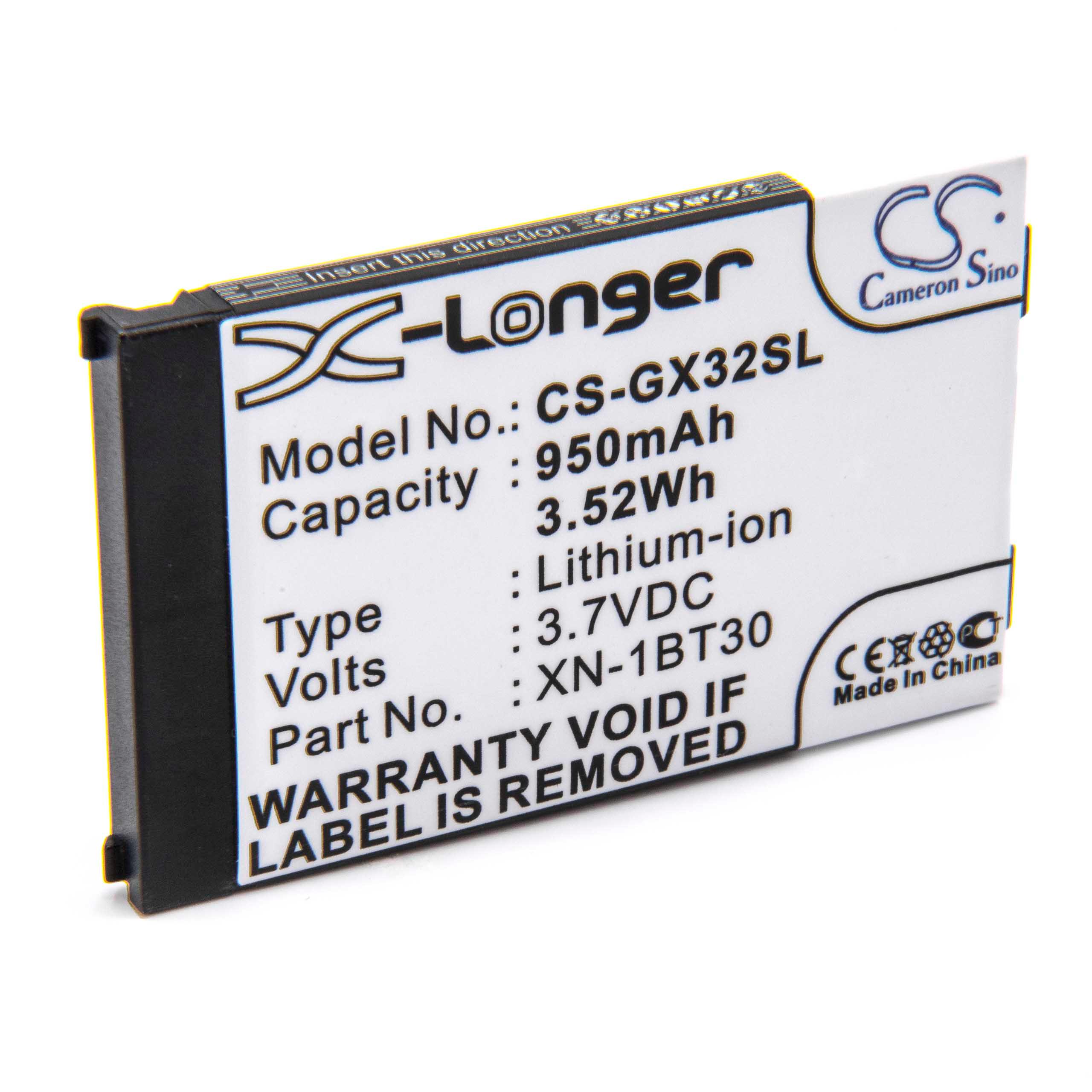 vhbw Batterie Compatible avec Sharp GX15, SH550, GX40, GX30, GX29, GX25, GX17, GX32, GX31, GX30i téléphone Portable (950mAh, 3,7V, Li-ION