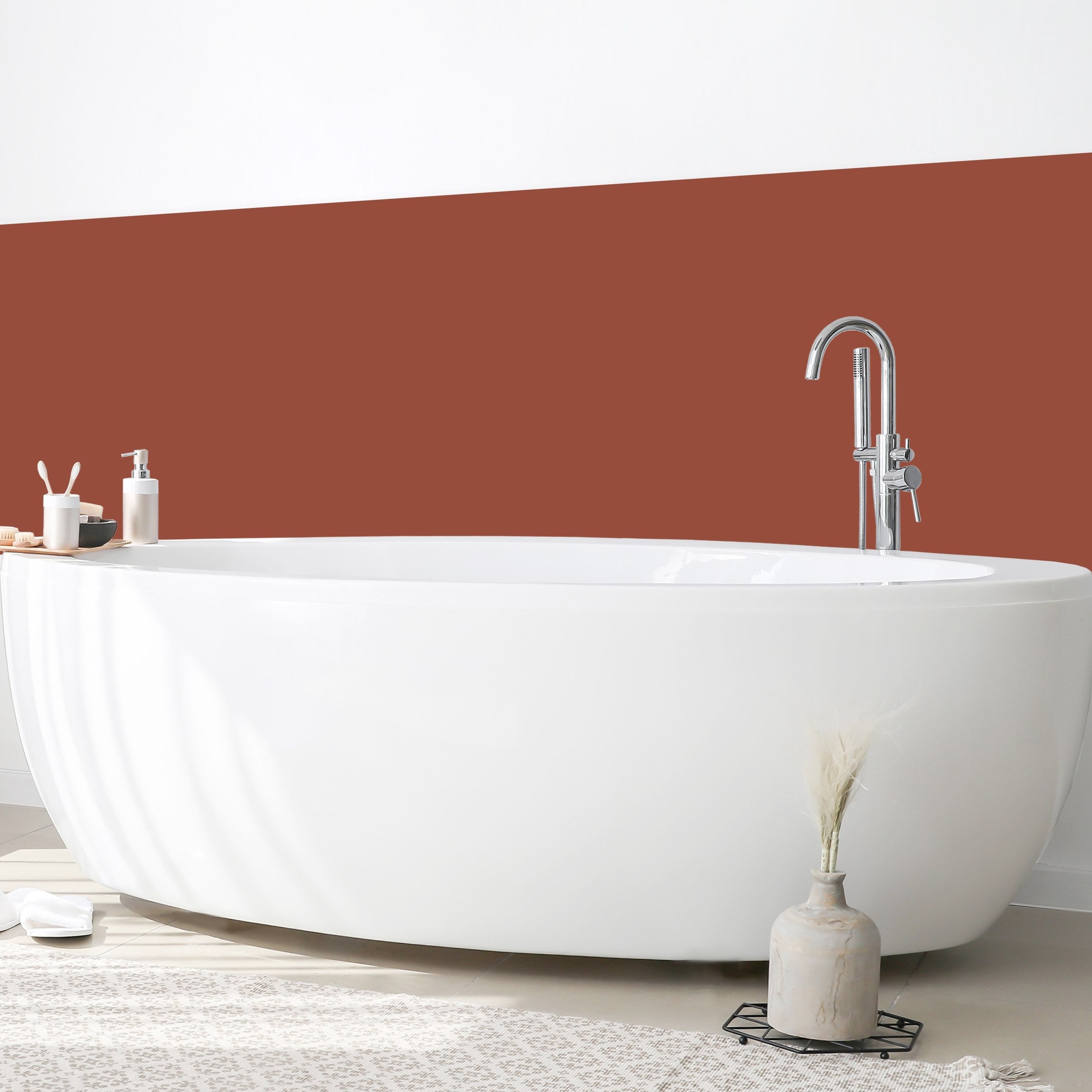 Panneau mural pour salle de bain - Terracotta 50 x 90 cm - 2