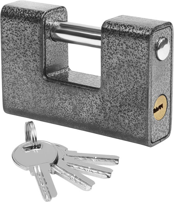 Cadenas Exterieur Ultra Robuste avec 4 Clés - Gros Cadenas Monobloc en ...