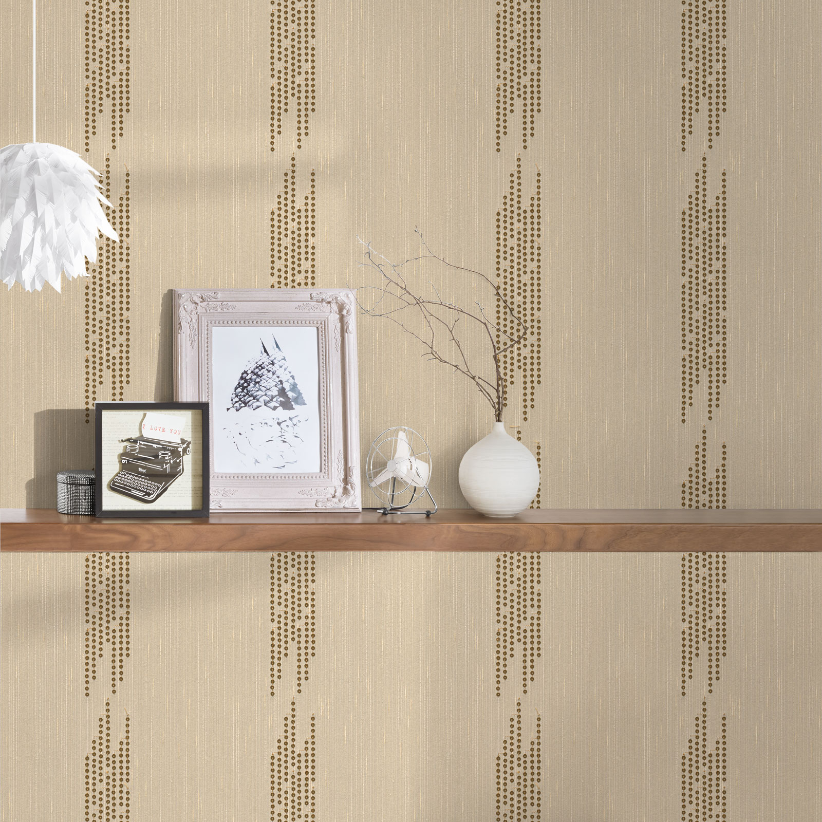 Papel pintado beige y marrón estilo retro papel pintado vinílico con relieve punteado papel pintado creativo para interior elegante