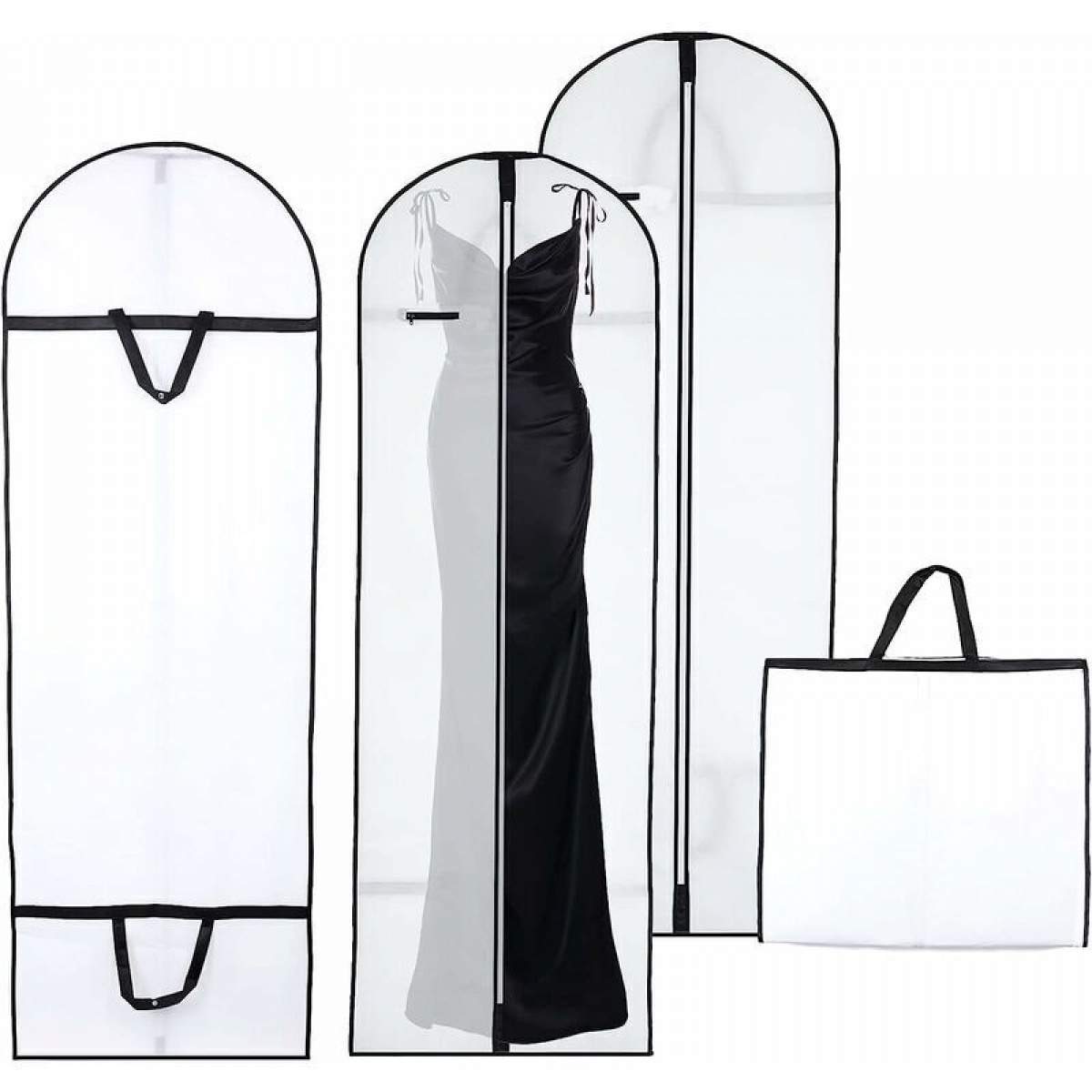 Funda De Ropa Funda para Ropa Suspendida Plegable Funda para Vestidos de Novia Anti ...