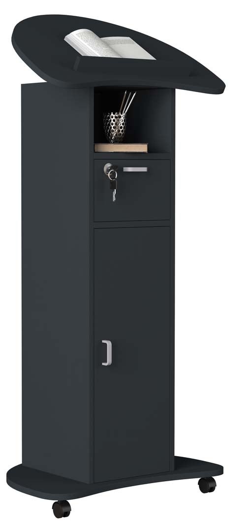 VCM Stojące biurko Redola Antracyt H. 110 bis 120 cm x B. 56 cm x T. 37 cm